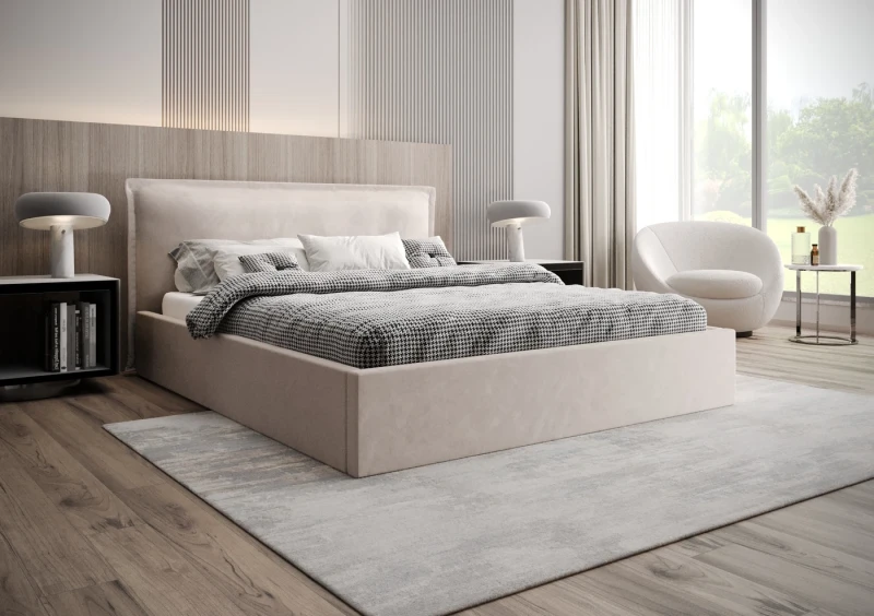 Łóżko tapicerowane LEXI tkanina jasmine 21