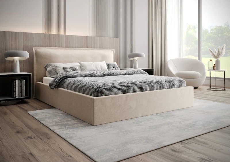 Łóżko tapicerowane LEXI tkanina storm 6