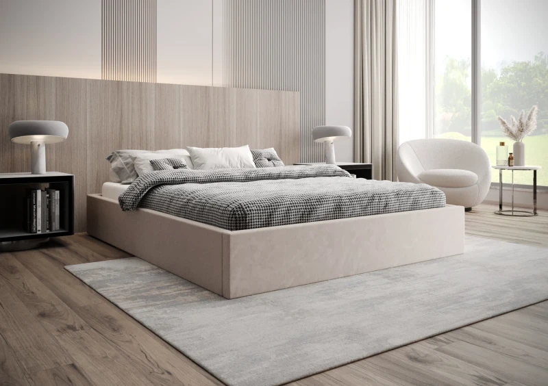 Łóżko tapicerowane VIKI tkanina jasmine 21