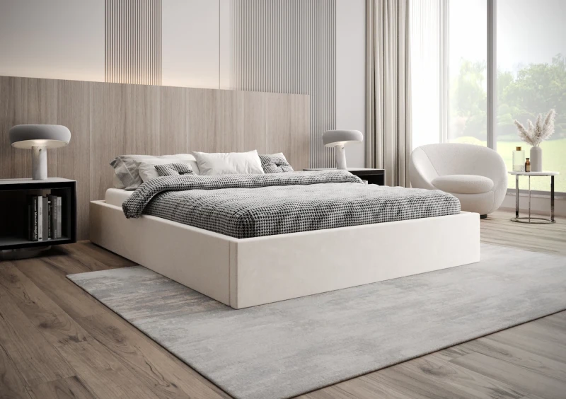 Łóżko tapicerowane VIKI tkanina storm 2