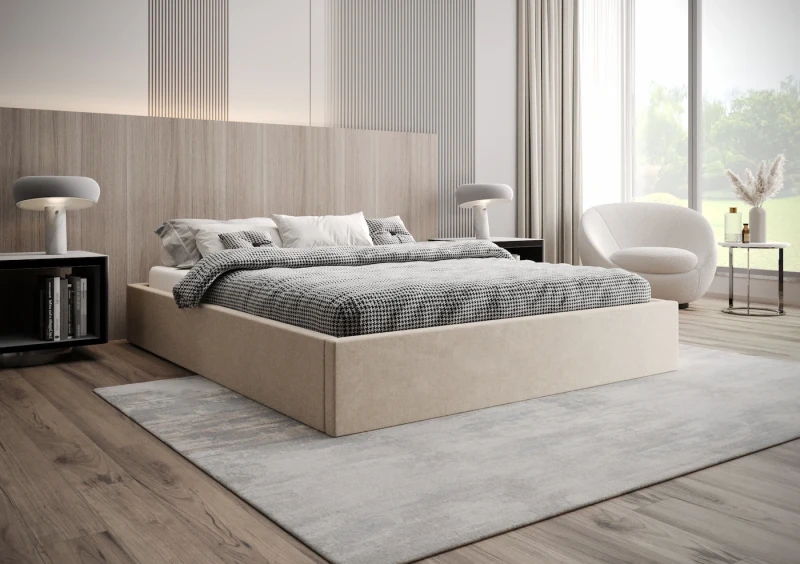 Łóżko tapicerowane VIKI tkanina storm 6