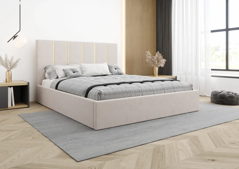 Łóżko tapicerowane TOBBI tkaninajasmine 21