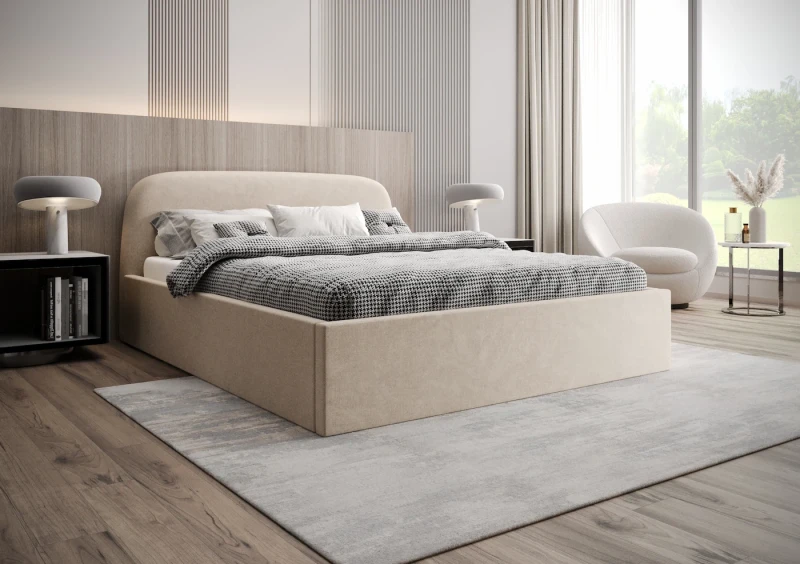 Łóżko tapicerowane HARRY tkanina storm 6