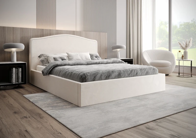 Łóżko tapicerowane FREYA tkanina storm 2