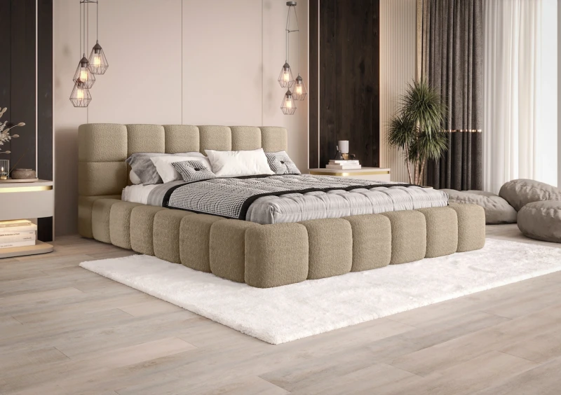 Łóżko tapicerowane Brooklyn tkanina abriamo 03