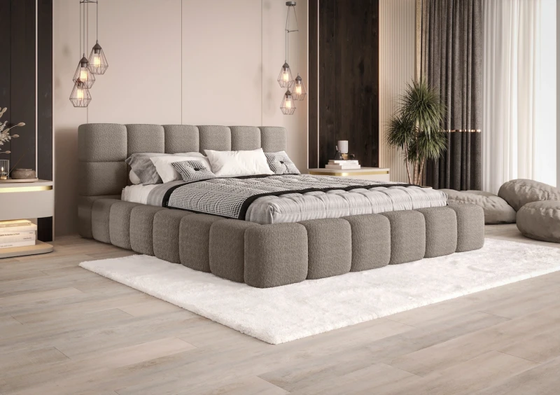Łóżko tapicerowane Brooklyn tkanina abriamo 11
