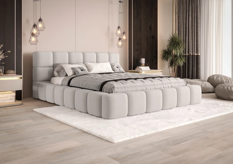 Łóżko tapicerowane Brooklyn tkanina dream velvet 202.02