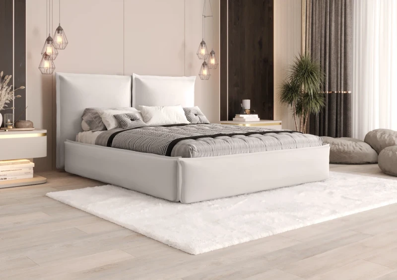 Łóżko tapicerowane Manhattan tkanina dream velvet 202.02