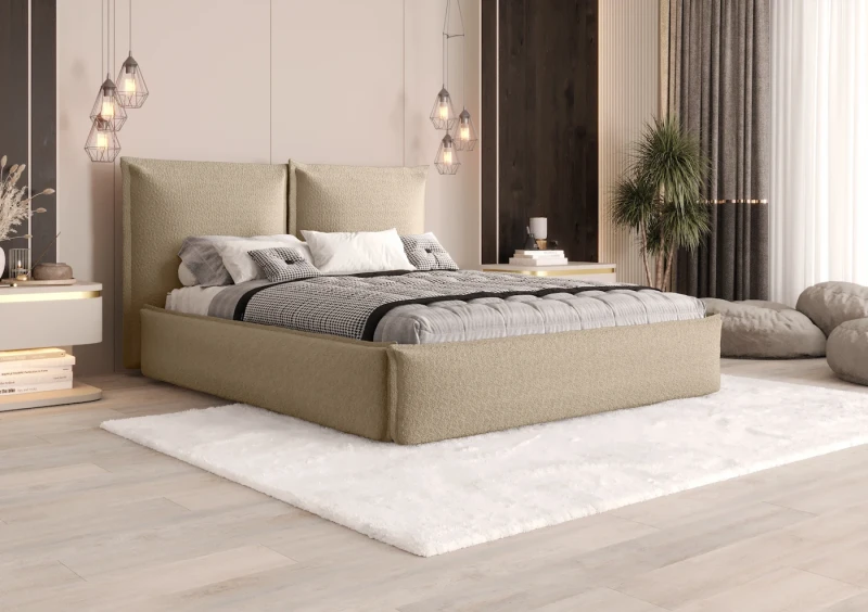 Łóżko tapicerowane Manhattan tkanina abriamo 03