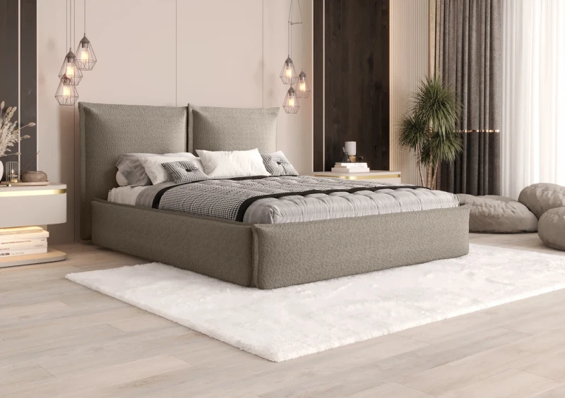 Łóżko tapicerowane Manhattan tkanina abriamo 11