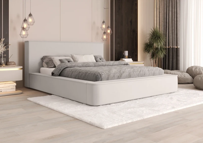 Łóżko tapicerowane Hommie tkanina dream velvet 202.02