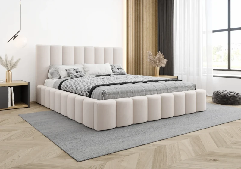 Łóżko tapicerowane ELIO tkanina dream velvet 202.03