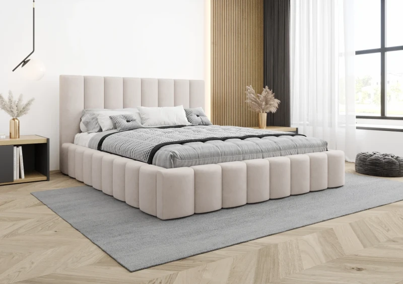 Łóżko tapicerowane ELIO tkanina jasmine 21