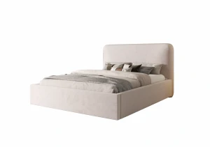 Łóżko tapicerowane 160x200 DINA z pojemnikiem i stelażem tkanina welurowa