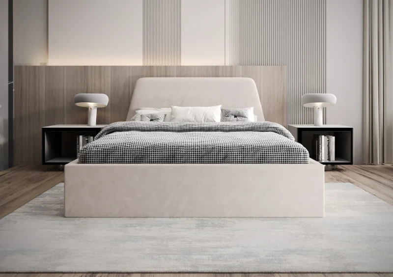 Łóżko tapicerowane ZOJA tkanina jasmine 21 przód