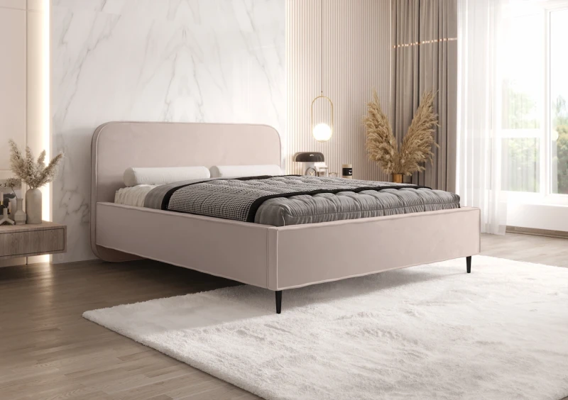 Łóżko tapicerowane na nogach Leoni dream velvet 202.02