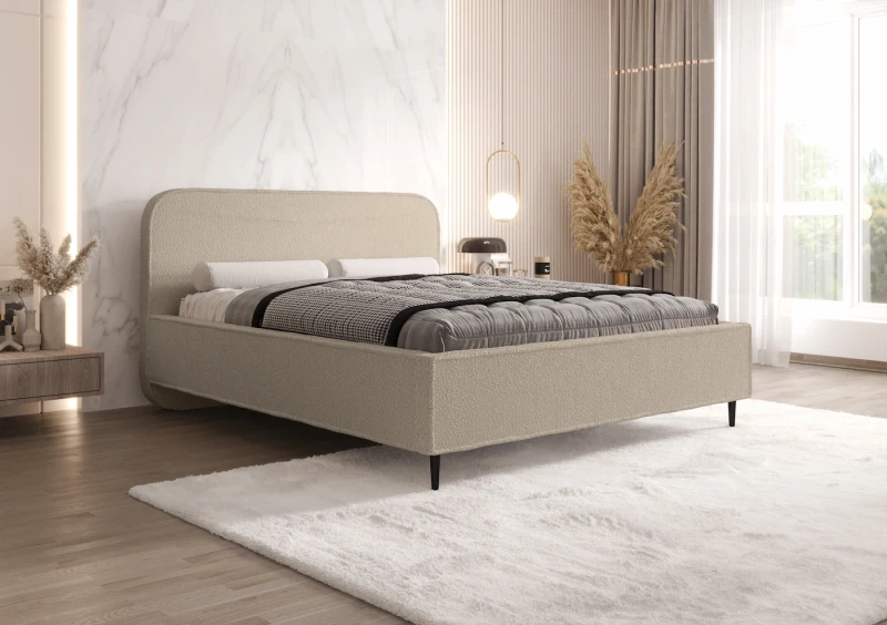 Łóżko tapicerowane na nogach Leoni legend 1