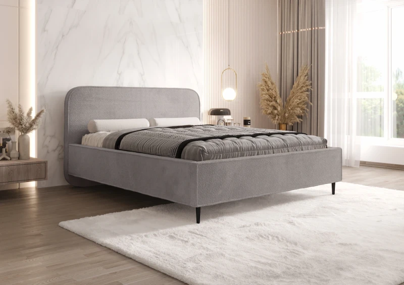 Łóżko tapicerowane na nogach Leoni loop 2