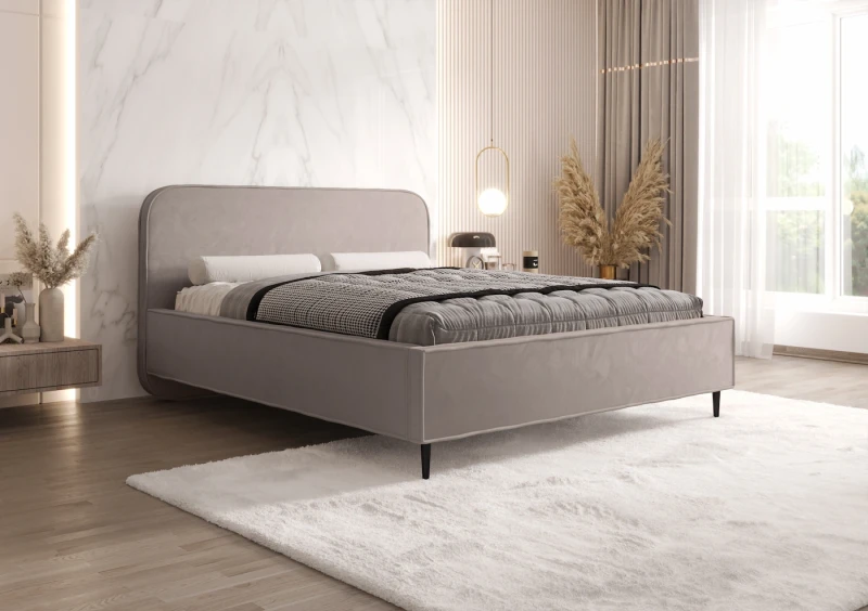 Łóżko tapicerowane na nogach Leoni Dream Velvet 202.03