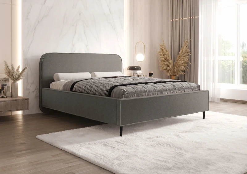 Łóżko tapicerowane na nogach Leoni wind 21