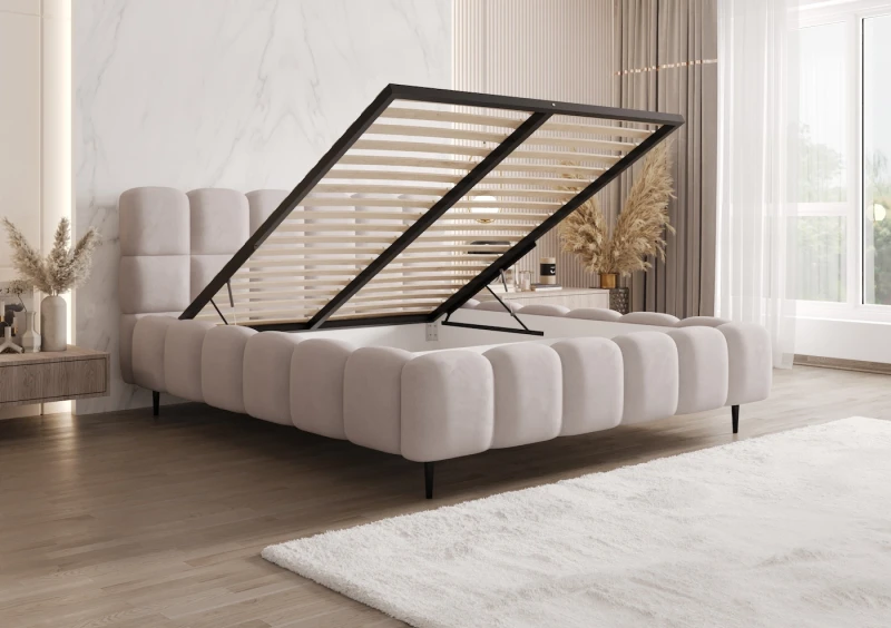 Łóżko tapicerowane Brooklyn LUX  otwarte Dream Velvet 202.03