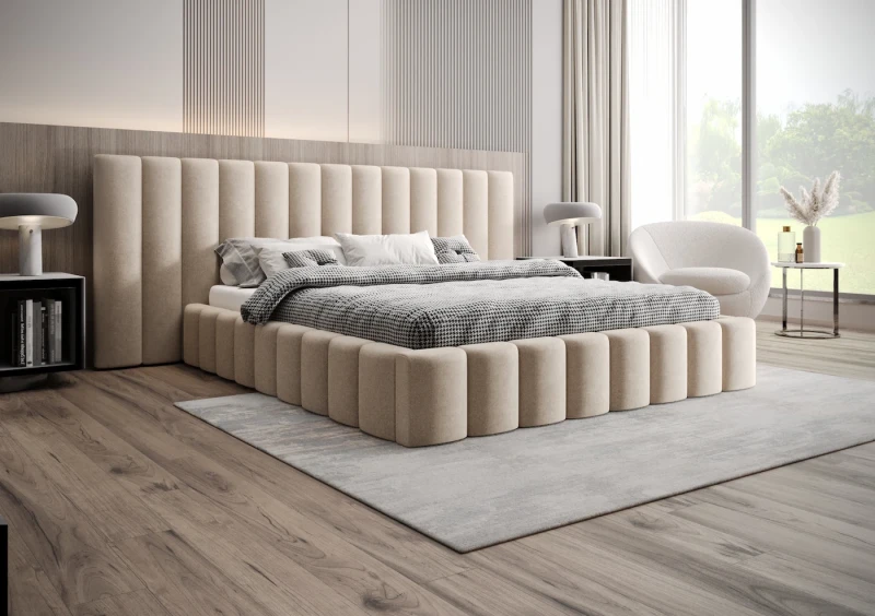 Łóżko tapicerowane ADA LUX tkanina storm 6