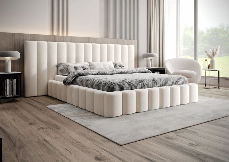 sŁóżko tapicerowane ADA LUX tkanina Storm 2