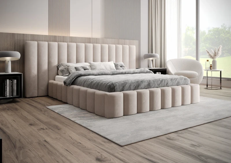 Łóżko tapicerowane ADA LUX tkanina jasmine 21