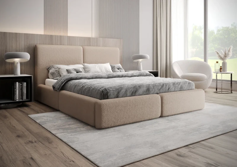 Łóżko tapicerowane 160x200 Nilo tkanina Legend 3