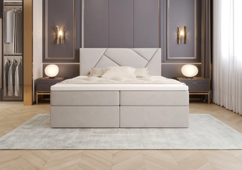 Łóżko kontynentalne 160x200 Toria tkanina Jasmine 21 przód