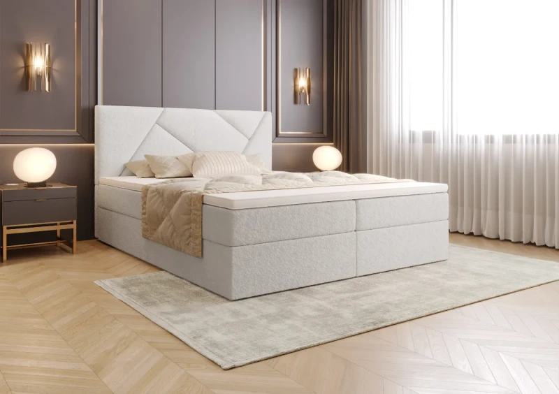 Łóżko kontynentalne 200x200 Toria tkanina Legend