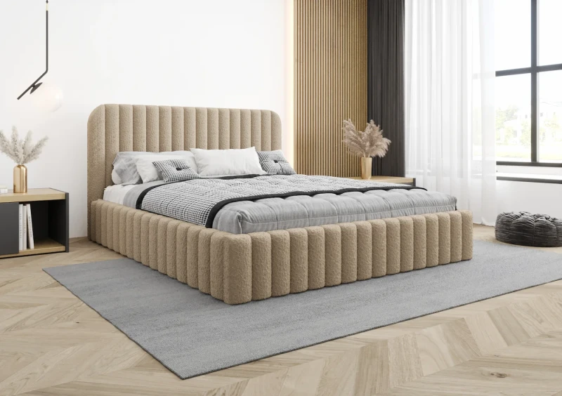 Łóżko tapicerowane ENRICO tkanina abriamo 03