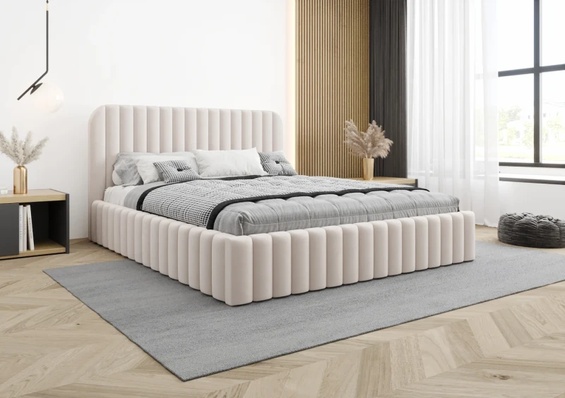 Łóżko tapicerowane ENRICO tkanina dream velvet 202.03