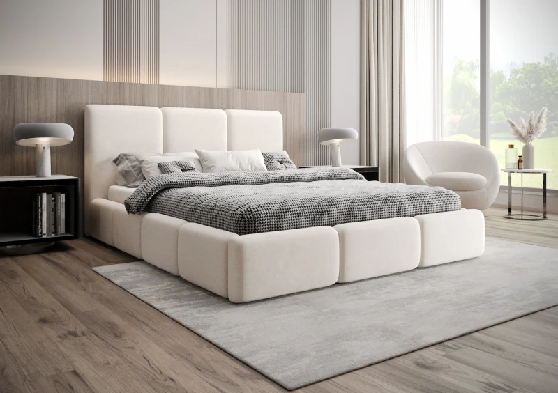 Łóżko tapicerowane MONACO tkanina storm 2