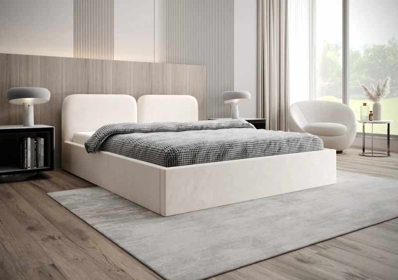 Łóżko tapicerowane SOFIA tkanina storm 2