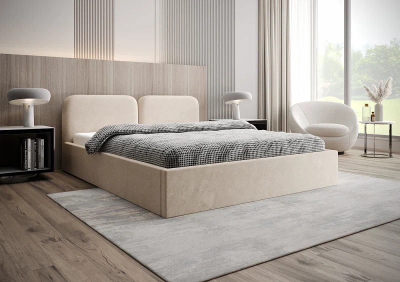 Łóżko tapicerowane SOFIA tkanina storm 6