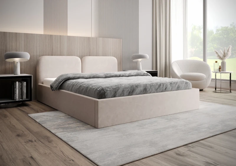 Łóżko tapicerowane SOFIA tkanina jasmine 21