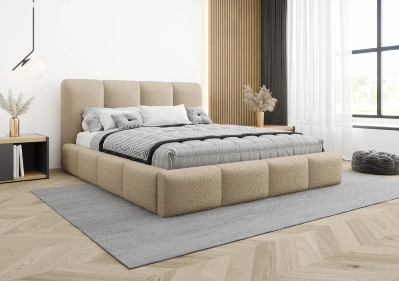 Łóżko tapicerowane ANGEL tkanina abriamo 03