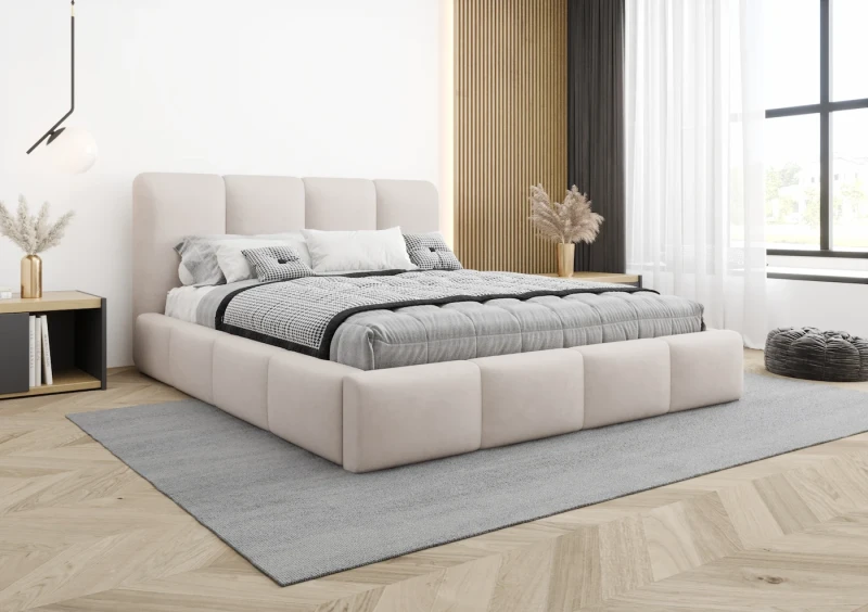 Łóżko tapicerowane ANGEL tkanina jasmine 21