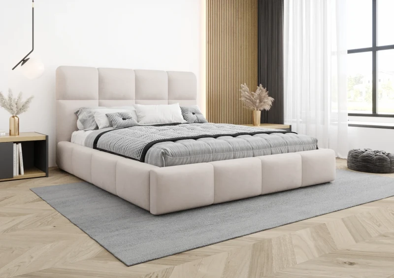 Łóżko tapicerowane ANGELES tkanina jasmine 21