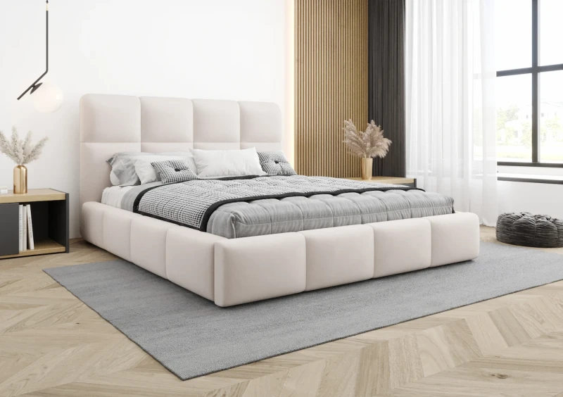 Łóżko tapicerowane ANGELES tkanina dream velvet 202.03