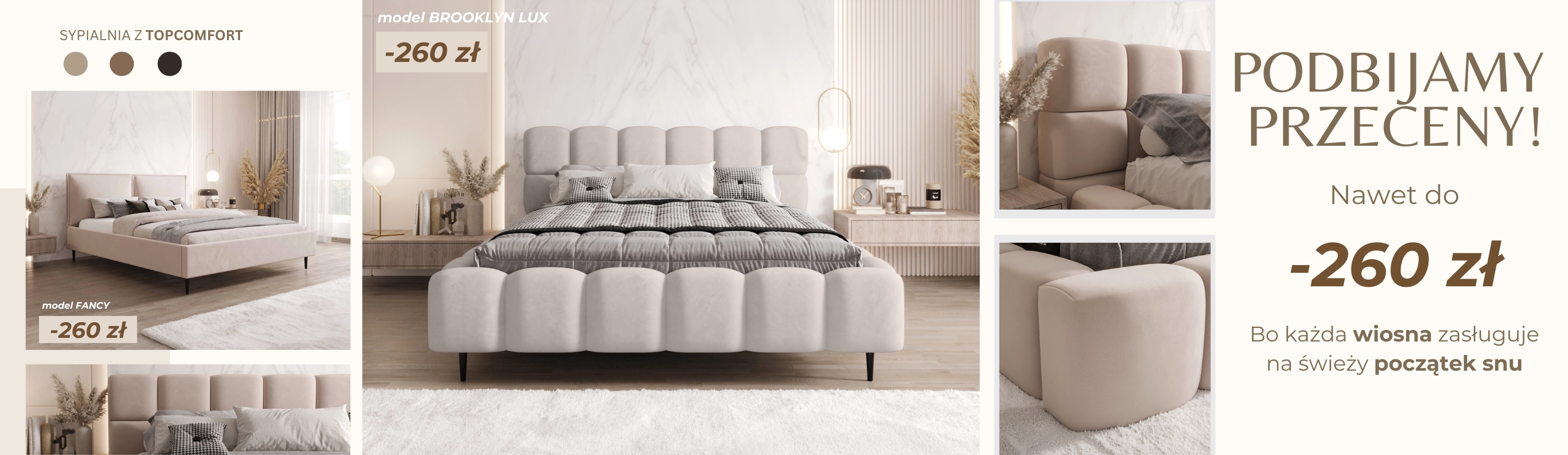 -260 TopComfort - Twój producent łóżek tapicerowanych