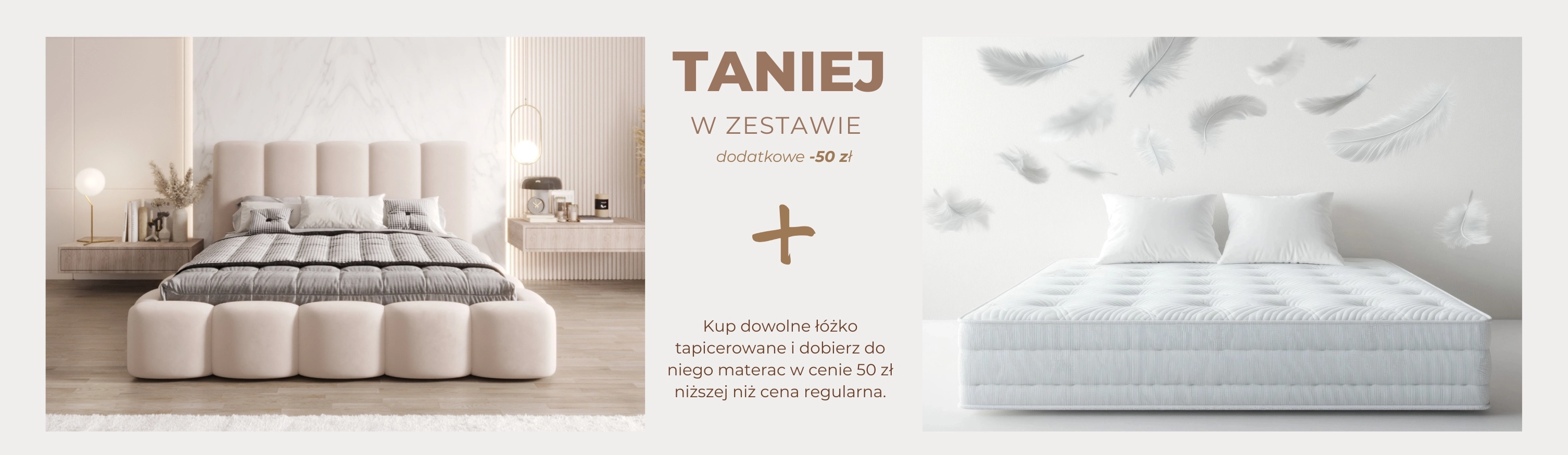 Taniej w zestawie TopComfort - Twój producent łóżek tapicerowanych