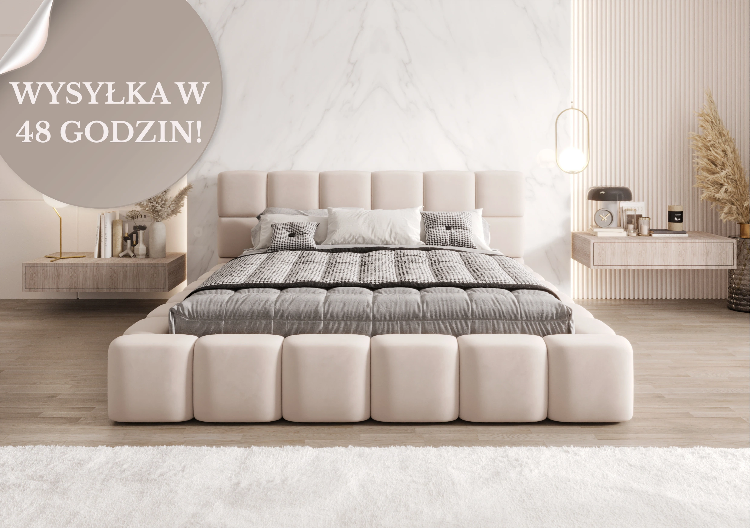 Wysyłka w 48 godzin TopComfort - Twój producent łóżek tapicerowanych